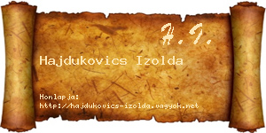Hajdukovics Izolda névjegykártya